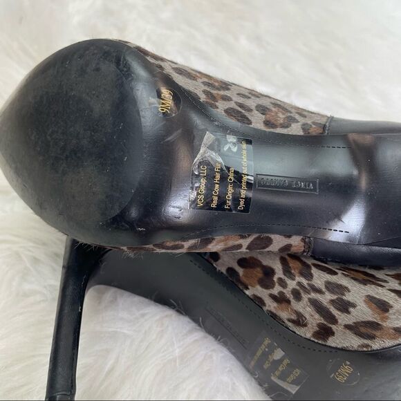 Sam Edelman Chantel Leather Leopard Coe Hair Ankle Booties - Picture 11 of 12